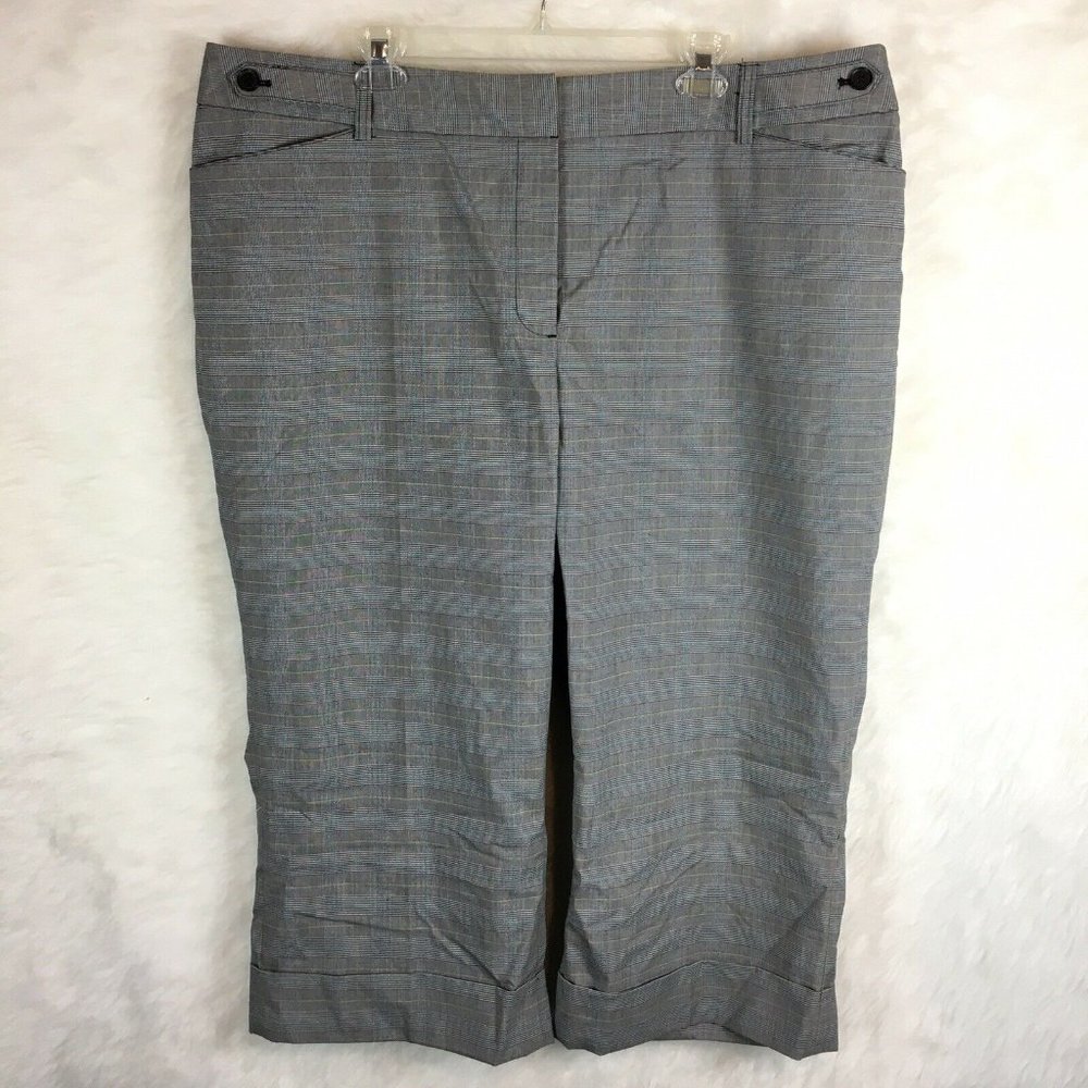 Lane Bryant Capri Pants Slacks Cuffed Plaid Career